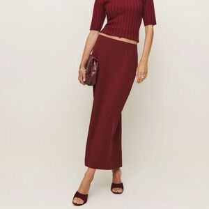 NWT Reformation low waist Chianti Midi Skirt